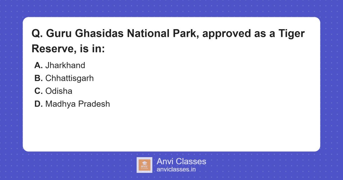 Guru Ghasidas National Park Tiger Reserve State