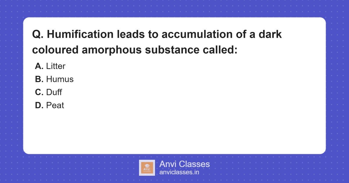 Humification: Formation of Humus in Soil