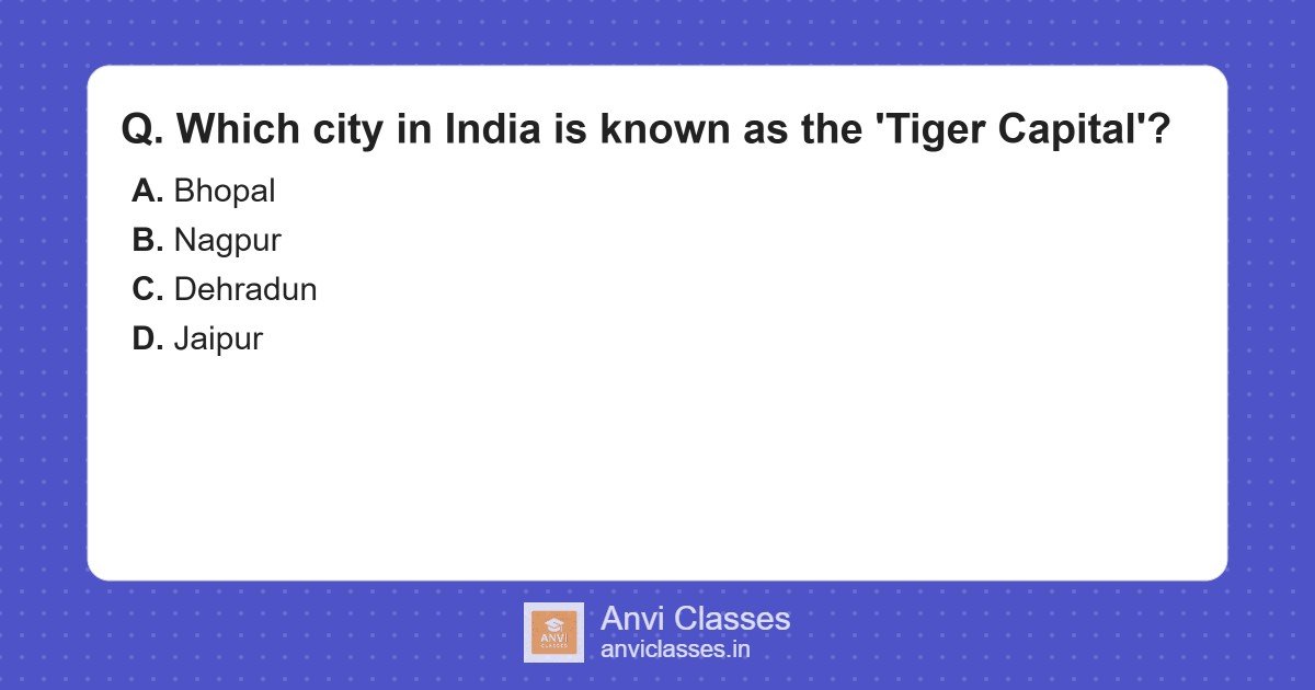 India’s Tiger Capital City