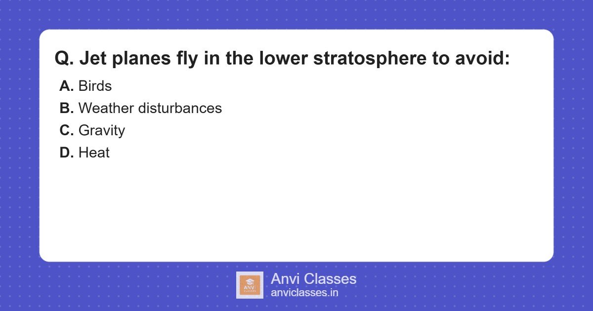 Jet Planes in Stratosphere MCQ