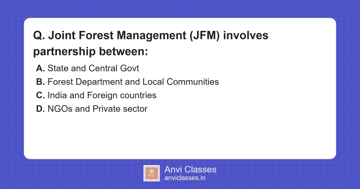 Joint Forest Management (JFM) Partnerships