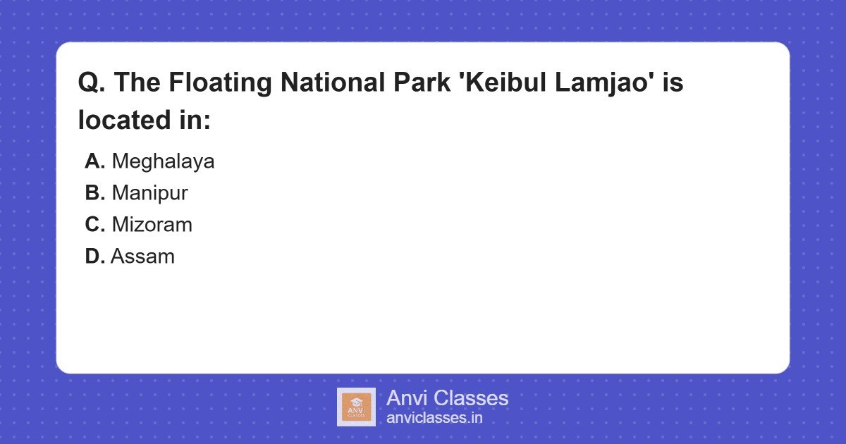 Keibul Lamjao Floating National Park Location