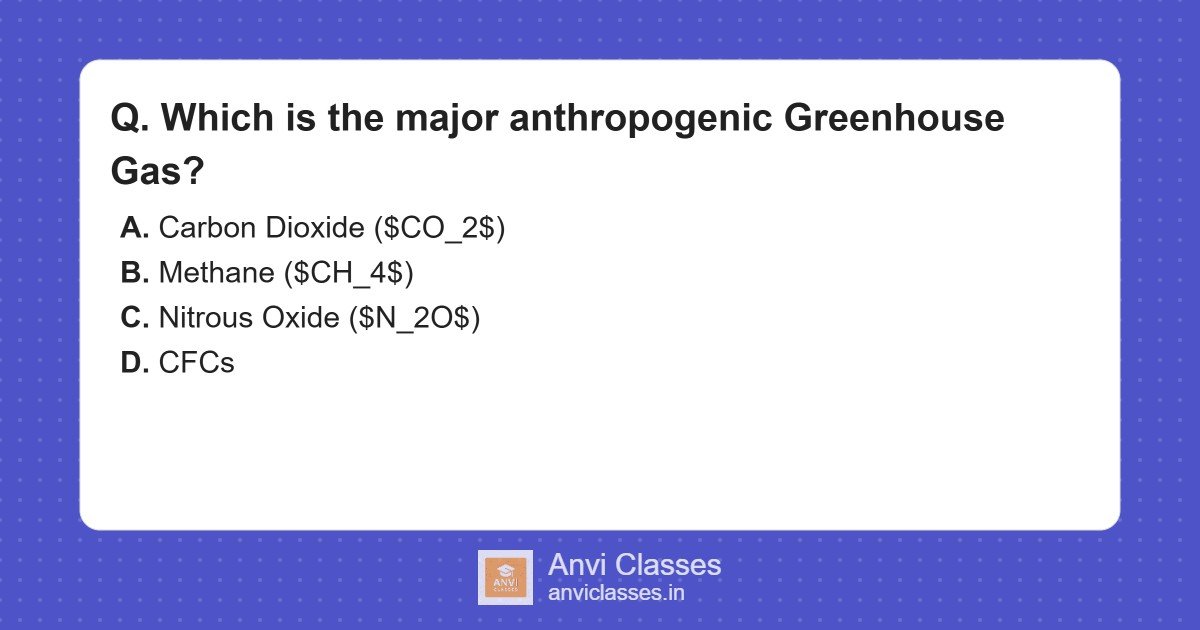 Major Anthropogenic Greenhouse Gas