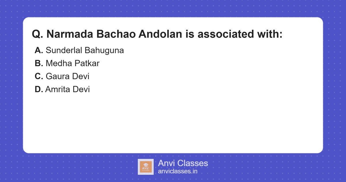 Narmada Bachao Andolan Associated Leader