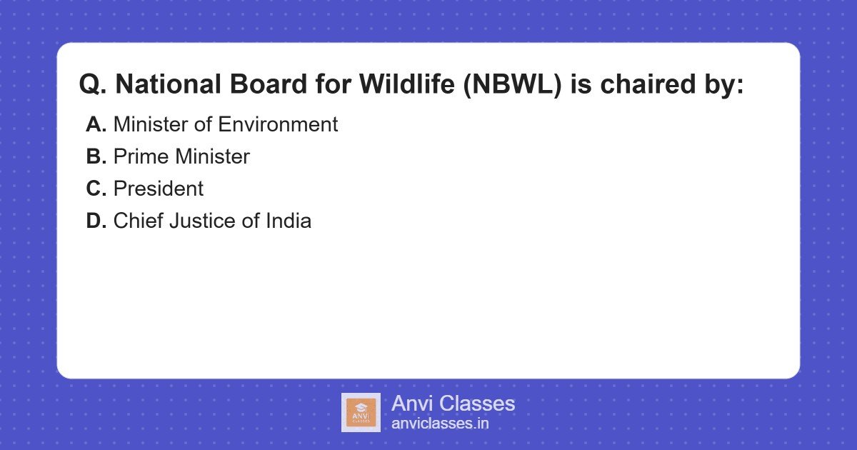 National Board for Wildlife (NBWL) Chairman