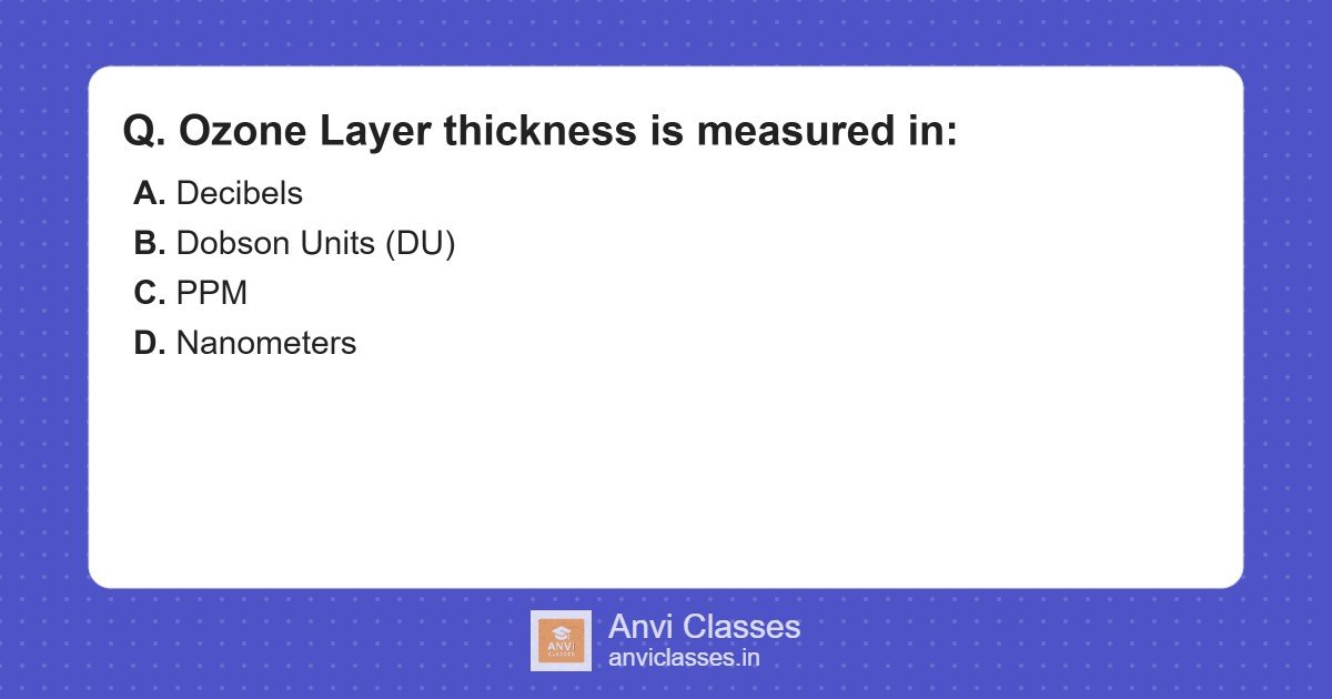 Ozone Layer Measurement: Dobson Units