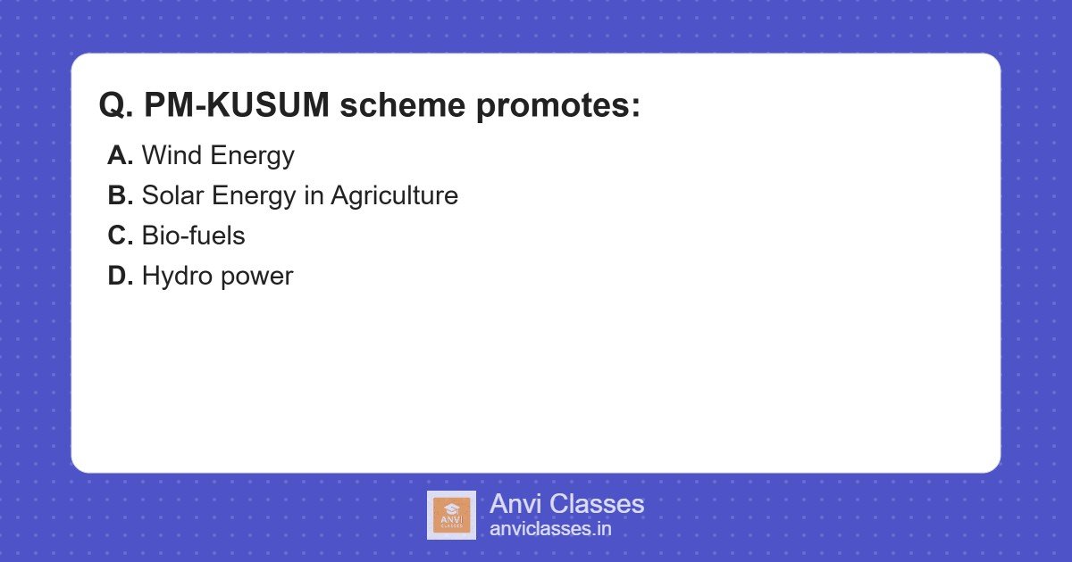 PM-KUSUM Scheme for Solar Energy in Agriculture