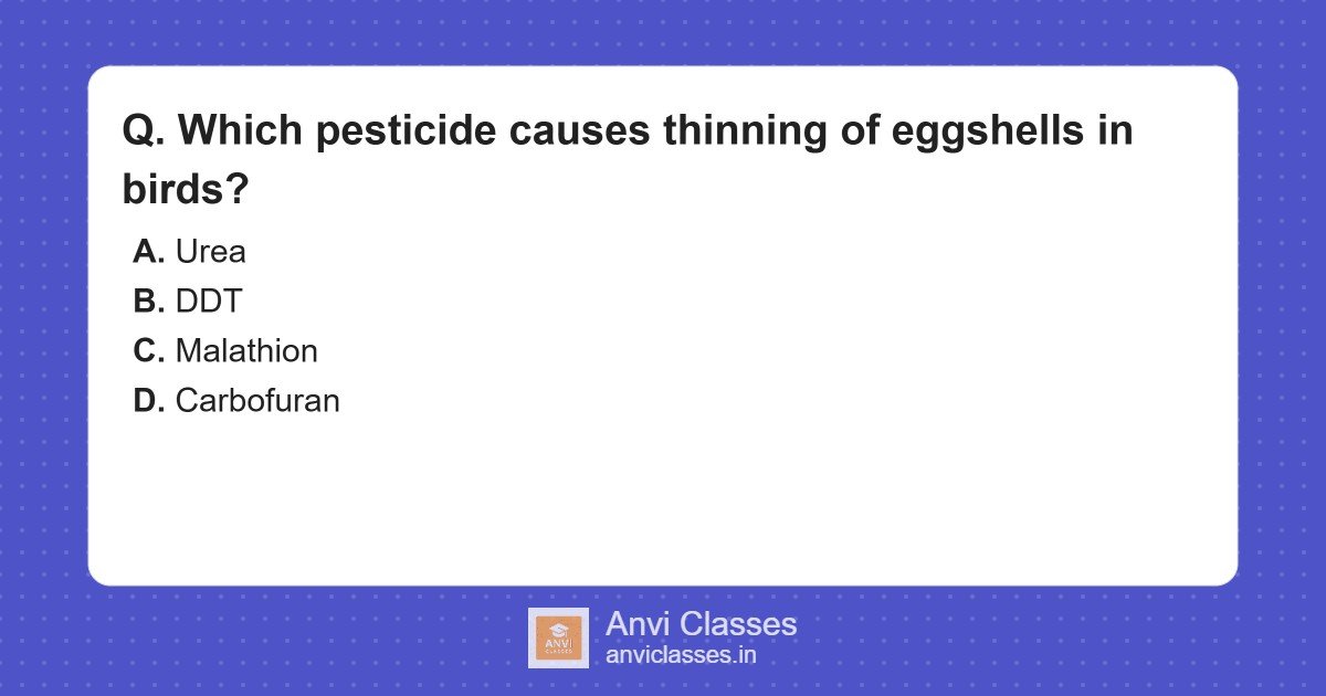 Pesticide Causing Eggshell Thinning in Birds