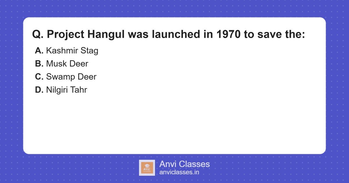 Project Hangul Conservation Species