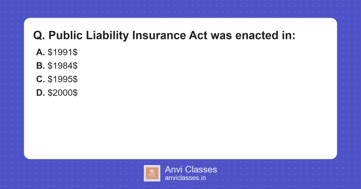 Public Liability Insurance Act Enactment Year