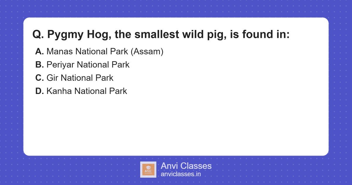 Pygmy Hog Habitat: Manas National Park