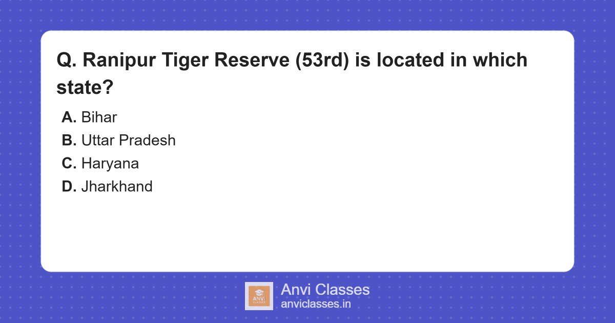 Ranipur Tiger Reserve State Location