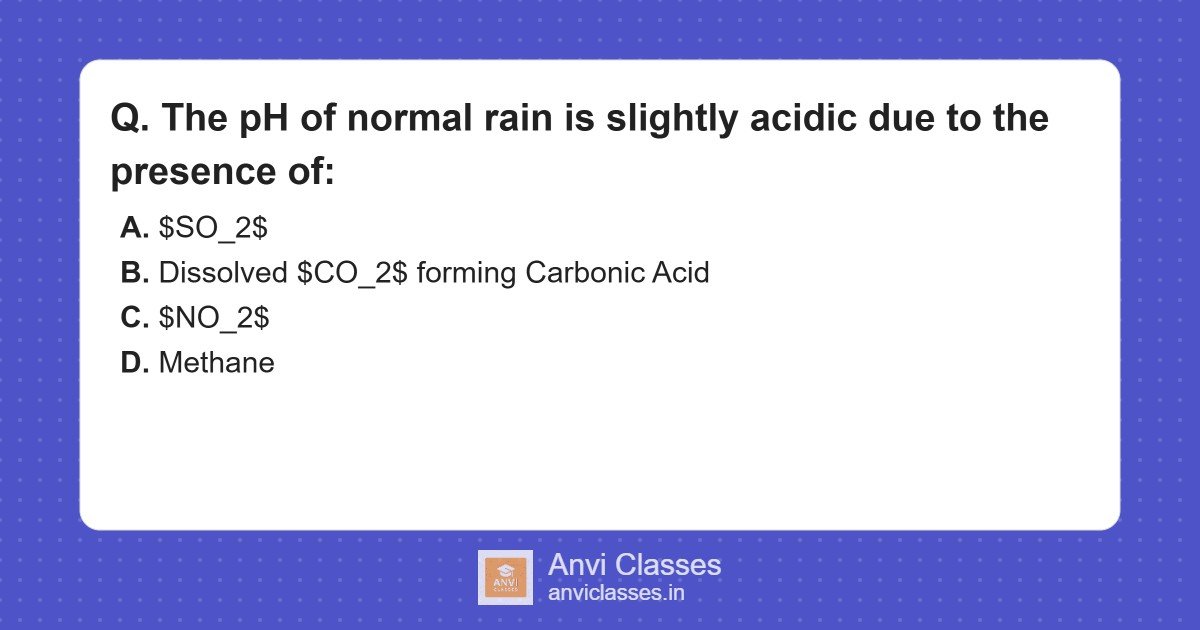 Reason for Acidity in Normal Rain