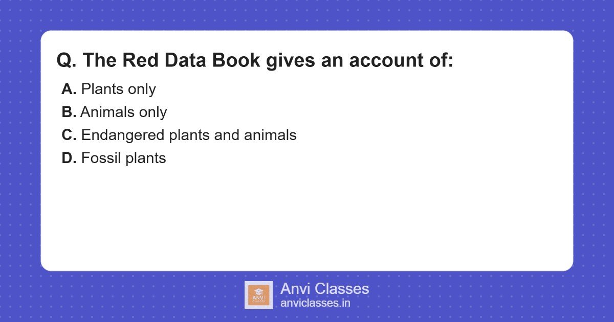 Red Data Book: Endangered Plants & Animals