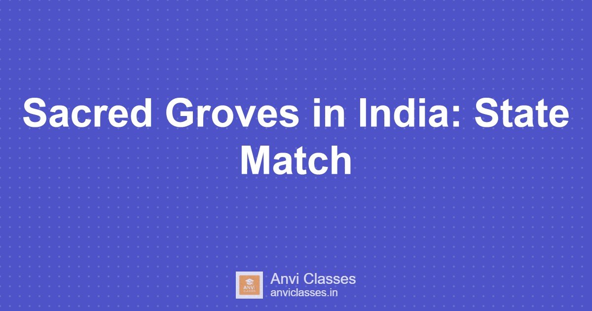 Sacred Groves in India: State Match