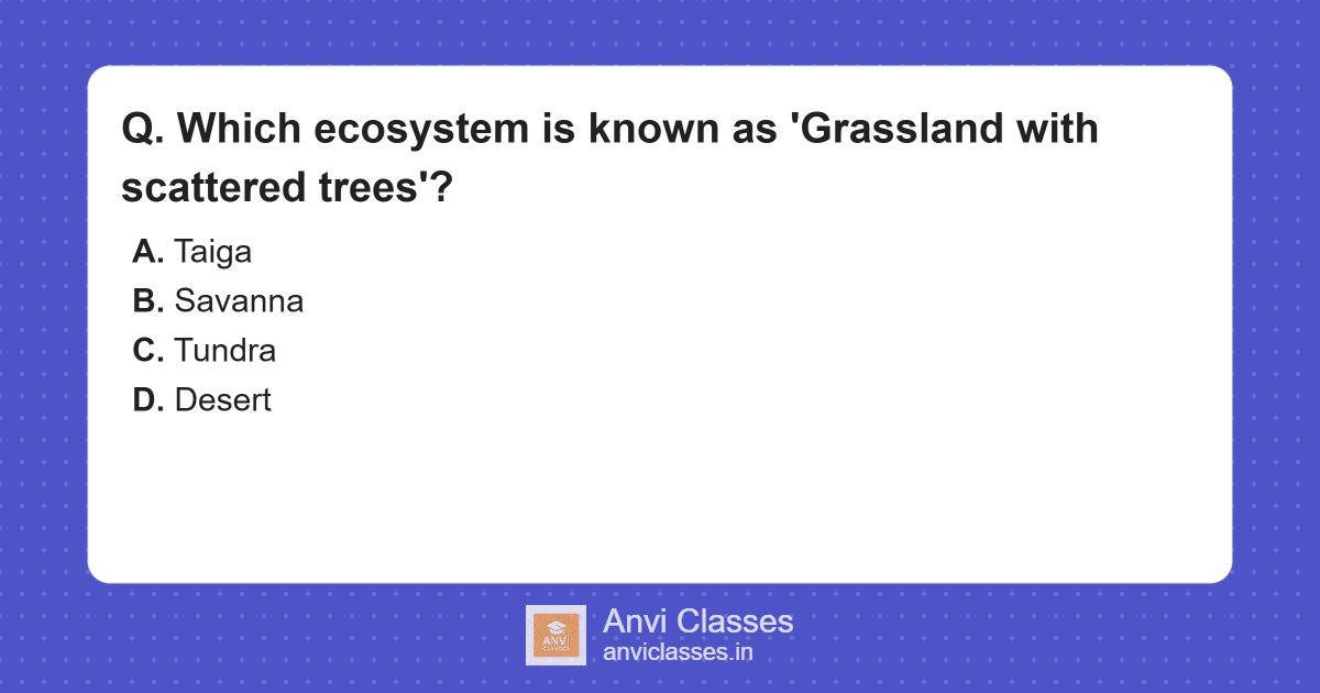 Savanna: Ecosystem with Grassland & Scattered Trees