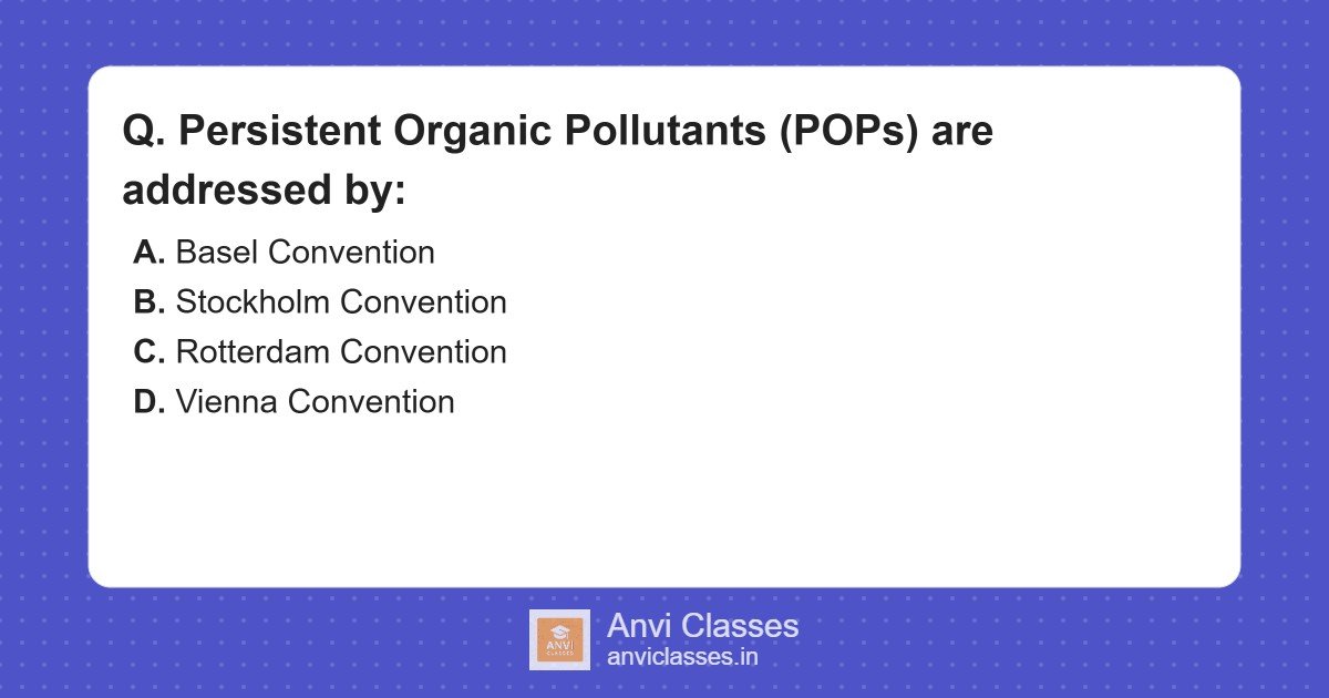 Stockholm Convention: Persistent Organic Pollutants (POPs)