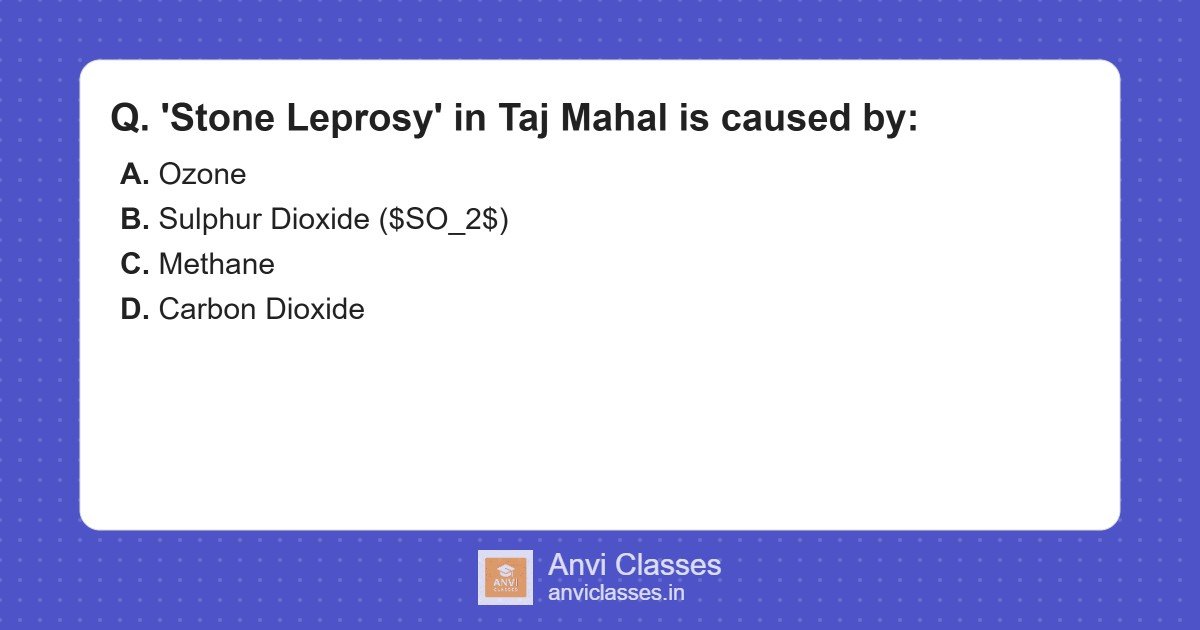 Stone Leprosy: Effect of SO2 on Taj Mahal