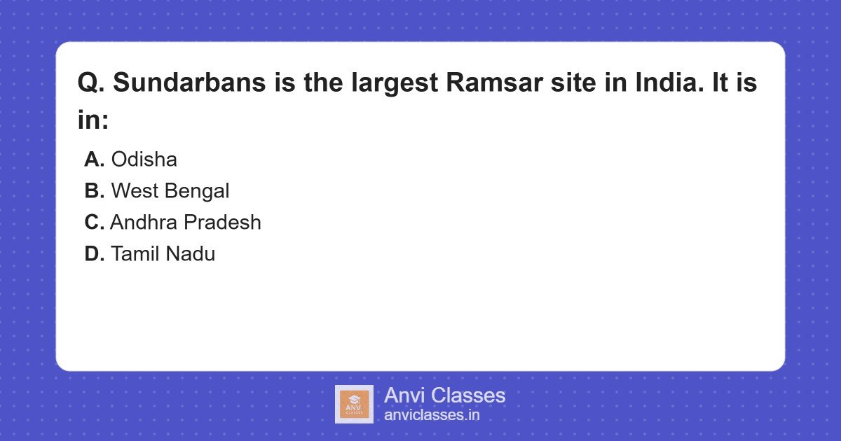 Sundarbans: India’s Largest Ramsar Site Location