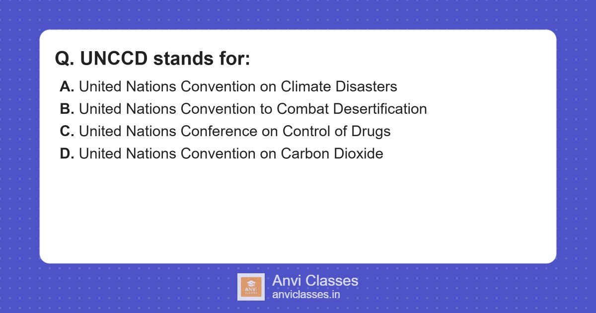 UNCCD Full Form and Purpose