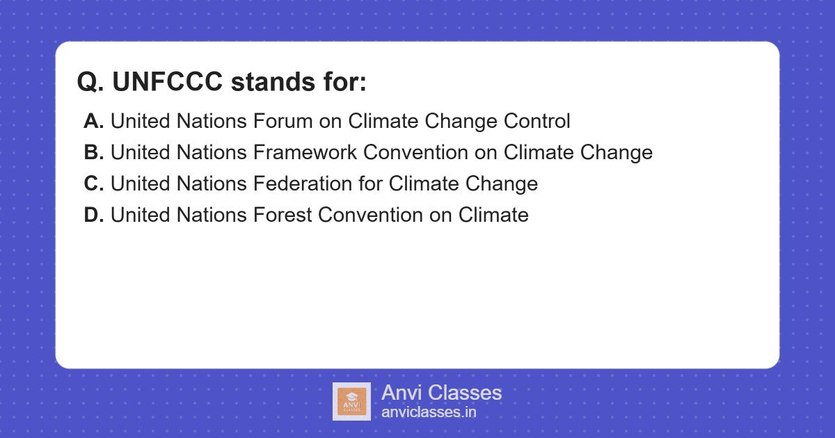 UNFCCC Full Form: United Nations Climate Change