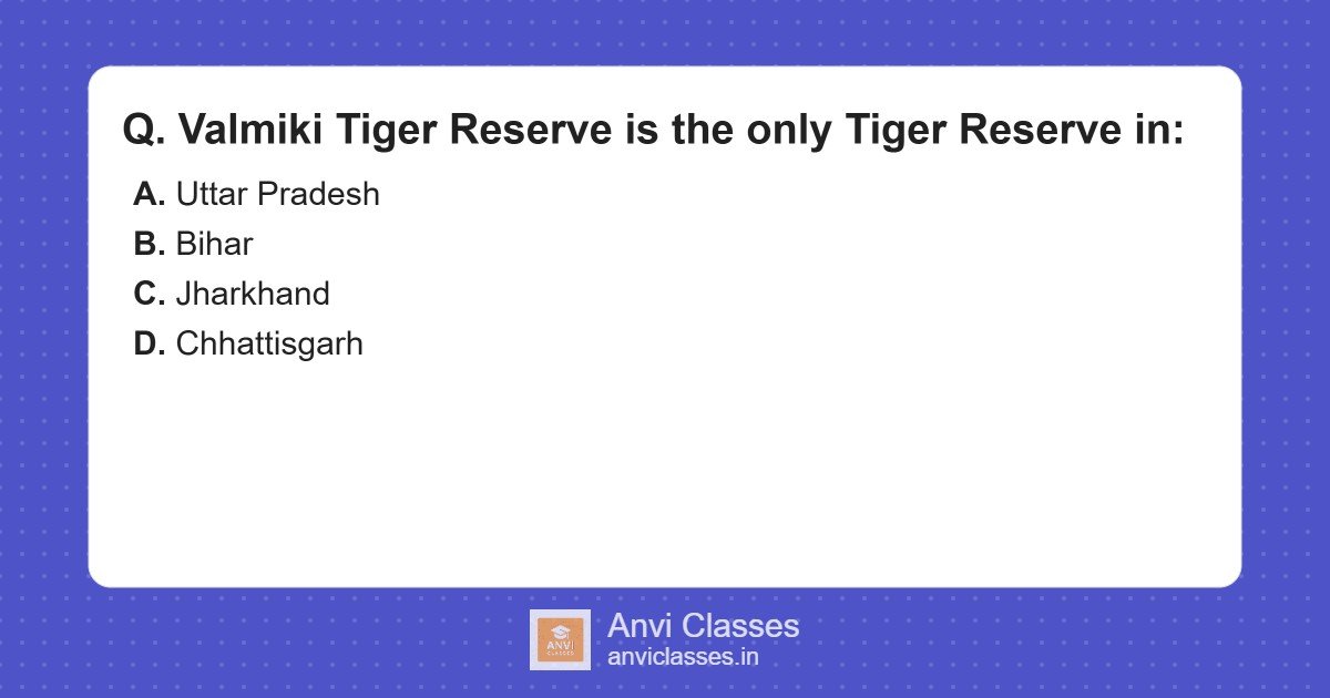 Valmiki Tiger Reserve’s Unique State