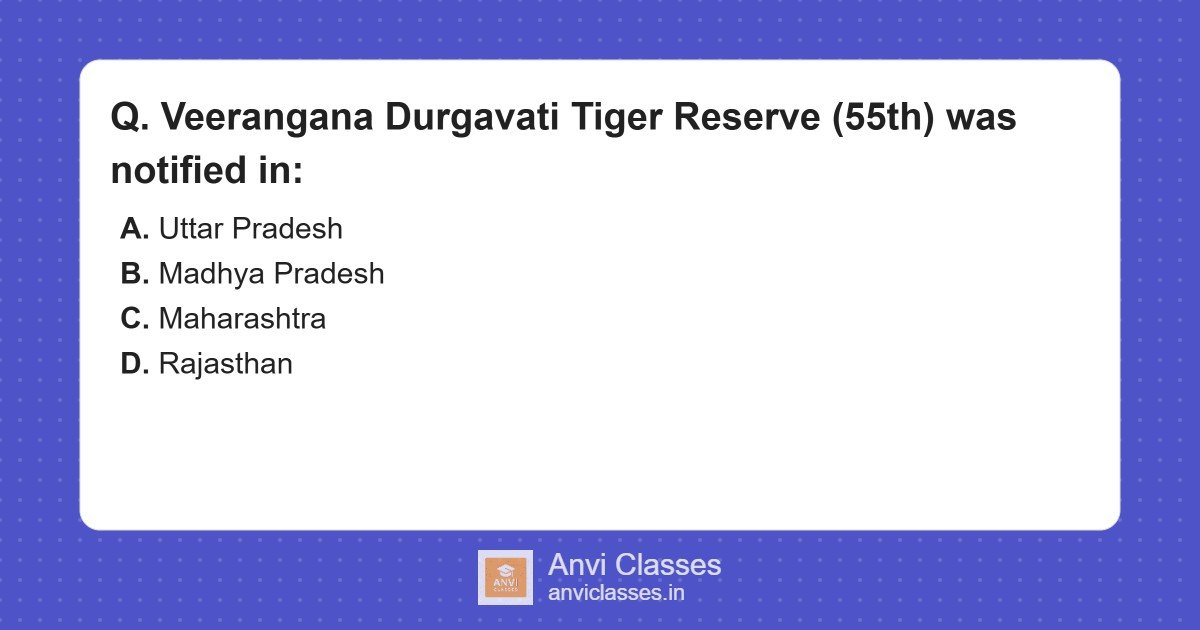 Veerangana Durgavati Tiger Reserve Location