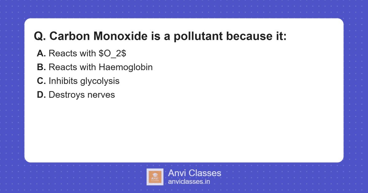 Why Carbon Monoxide is a Pollutant | CO Toxicity