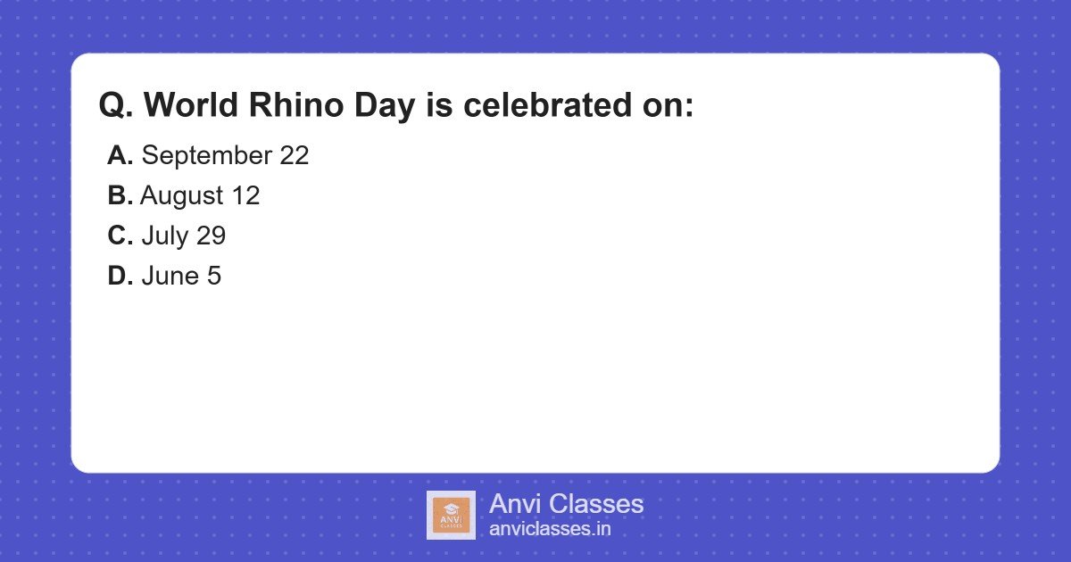 World Rhino Day: September 22